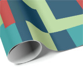 Midden eeuws moderne kleurrijk geometrisch patroon cadeaupapier (Rol Hoek)