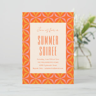 Midden eeuws moderne oranje geometrische zomer soi kaart
