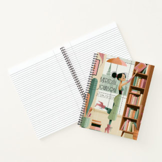 Midden eeuws moderne retro studie hogeschool aante notitieboek