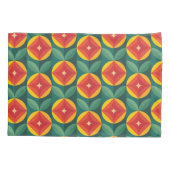 Midden-eeuws Oranje bloemmotief Kussensloop (Achterkant-Links)