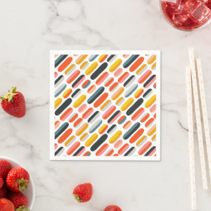Midden eeuws retro geometrisch abstract patroon servet