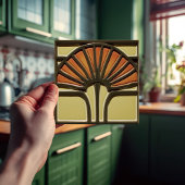 Midden-eeuwse Abstracte kunst- en ambachtsbeweging Tegeltje