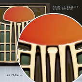 Midden-eeuwse Abstracte kwal Art Deco Tegeltje