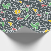 Midden-eeuwse abstracte stijl modern architectuuro cadeaupapier (Hoek)