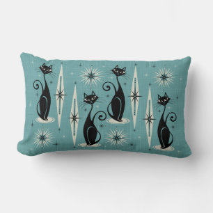 Midden-eeuwse atoomkatten met gemiddelde retro - b kussen