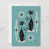 Midden-eeuwse atoomkatten met gemiddelde retro op  kaart (Voorkant)