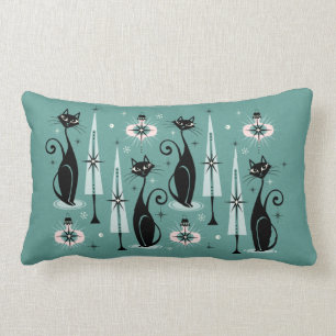 Midden-eeuwse atoomkerst Kat Kussen