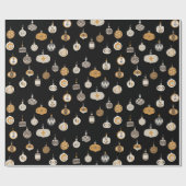 Midden-Eeuwse Atoomkerstversiering Cadeaupapier (Vlak)