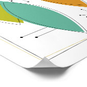 Midden-eeuwse atoomOrnamenten Modern Art Poster (Hoek)