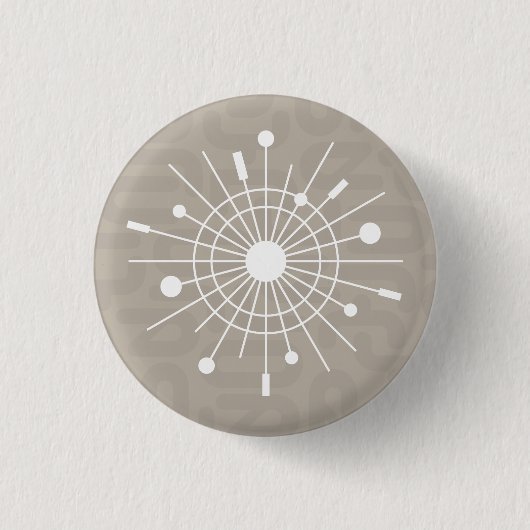 Midden-eeuwse atoomsnowflake kerstMOD-Button Ronde Button 3,2 Cm (Voorkant)