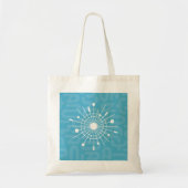 Midden-eeuwse atoomspoutnik Snowflake kerst Tote Bag (Voorkant)