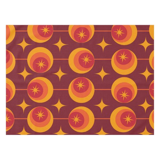 Midden-Eeuwse Atoomstarbursts op  Cirkels Tafelkleed (Voorkant (Horizontaal))