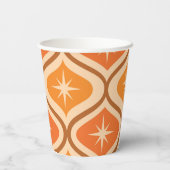 Midden-eeuwse atoomuitbarstingen op Oranje Ogee Papieren Bekers (Achterkant)