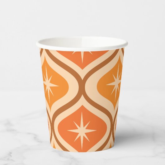 Midden-eeuwse atoomuitbarstingen op Oranje Ogee Papieren Bekers (Links)