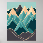 Midden-eeuwse bergen poster (Voorkant)