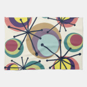 Midden-eeuwse cirkels Starbursts kleurrijk Theedoek (Horizontaal)