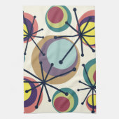 Midden-eeuwse cirkels Starbursts kleurrijk Theedoek (Verticaal)