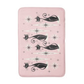 Midden-eeuwse gemiddelde retro atoomkatten op warm badmat (Voorkant Verticaal)