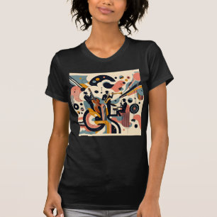 Midden Eeuwse Jazz Age Psychedelische Trio T-shirt