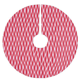 Midden-eeuwse lintprint - diep rood en roze kerstboom rok