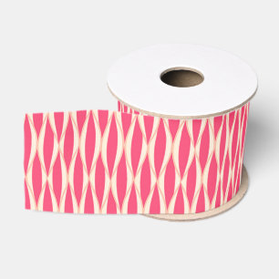 Midden-eeuwse lintprint - tinten koraal grosgrain lint