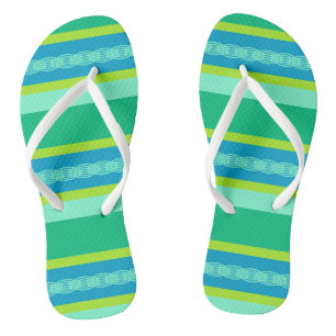 Midden-eeuwse luifelstreep - jade groen teenslippers