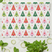 Midden-eeuwse mod Rood en Groen Kerstmis Theedoek (Gevouwen)