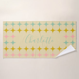 Midden-eeuwse mod sterren    kleuren op maat badhanddoek