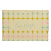 Midden-eeuwse mod sterren |  kleuren op maat kussensloop (Achterkant)