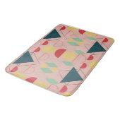 Midden-eeuwse modder roze geometrisch badmat (Gekanteld)