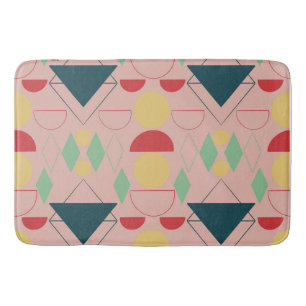 Midden-eeuwse modder roze geometrisch badmat