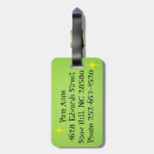 Midden-eeuwse Modern Retro Bagagelabel huisvrouw (Achterkant verticaal)