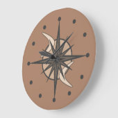 Midden-eeuwse Modern Sputnik Grote Klok (Hoek)