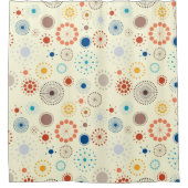 Midden-eeuwse Modern Starburst Douchegordijn (Voorkant)