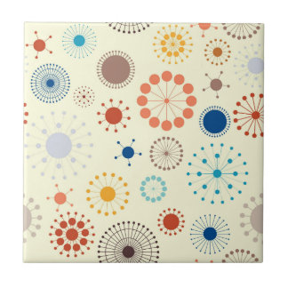 Midden-eeuwse Modern Starburst Tegeltje