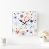 Midden-eeuwse Modern Starburst Vierkante Klok (Huis)