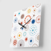 Midden-eeuwse Modern Starburst Vierkante Klok (Hoek)