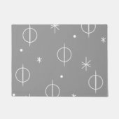 Midden-eeuwse moderne Abstracte cirkels grijs Deurmat (Voorkant)