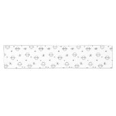 Midden-eeuwse moderne Abstracte cirkels wit Korte Tafelloper (Horizontaal)