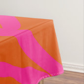 Midden-eeuwse moderne Abstracte lijnen Oranje en r Tafelkleed (Voorbeeld)