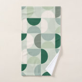 Midden-eeuwse moderne Abstracte patroonsleuf groen Bad Handdoek (Handdoek)