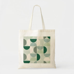 Midden-eeuwse moderne Abstracte patroonsleuf groen Tote Bag