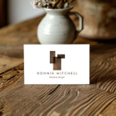 Midden-eeuwse moderne architecturale Logo op wit Visitekaartje