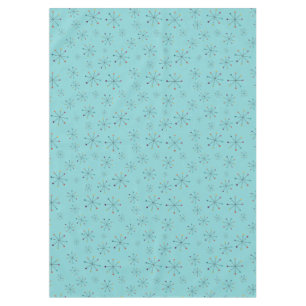 Midden-eeuwse moderne atoomAqua Blue Pattern Tafelkleed