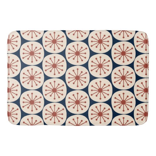 Midden-eeuwse moderne atoompatronen Retropatroon v Badmat (Voorkant)