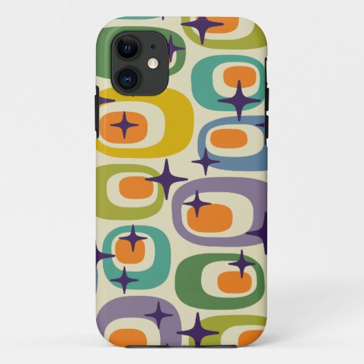 Midden-eeuwse moderne atoompatroon Case-Mate iPhone case (Achterkant)