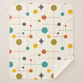 Midden-eeuwse moderne atoompatroon sherpa deken