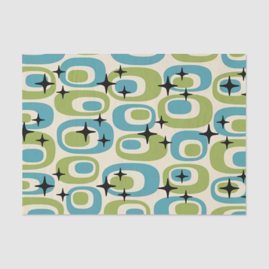 Midden-eeuwse moderne atoompatroon tissuepapier (Voorkant)