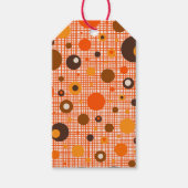 Midden-eeuwse moderne atoompuntpatroon cadeaulabel (Voorkant)