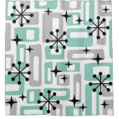 Midden-eeuwse moderne atoomtijdperk douchegordijn (Voorkant)